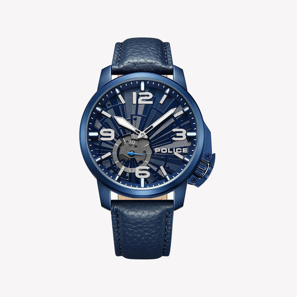 Orologi della polizia vibe Watch for Men Analogico al quarzo con bracciale in pelle di mucca PEWJA2118101 Orologi della polizia vibe Watch for Men Analogico al quarzo con bracciale in pelle di mucca PEWJA2118101