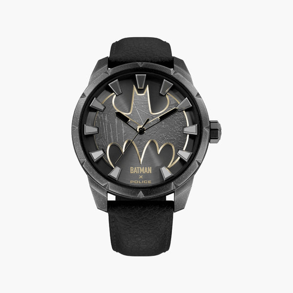 Police Men's Black Metal/Leather Watch | Pewga0075501 by i-watch