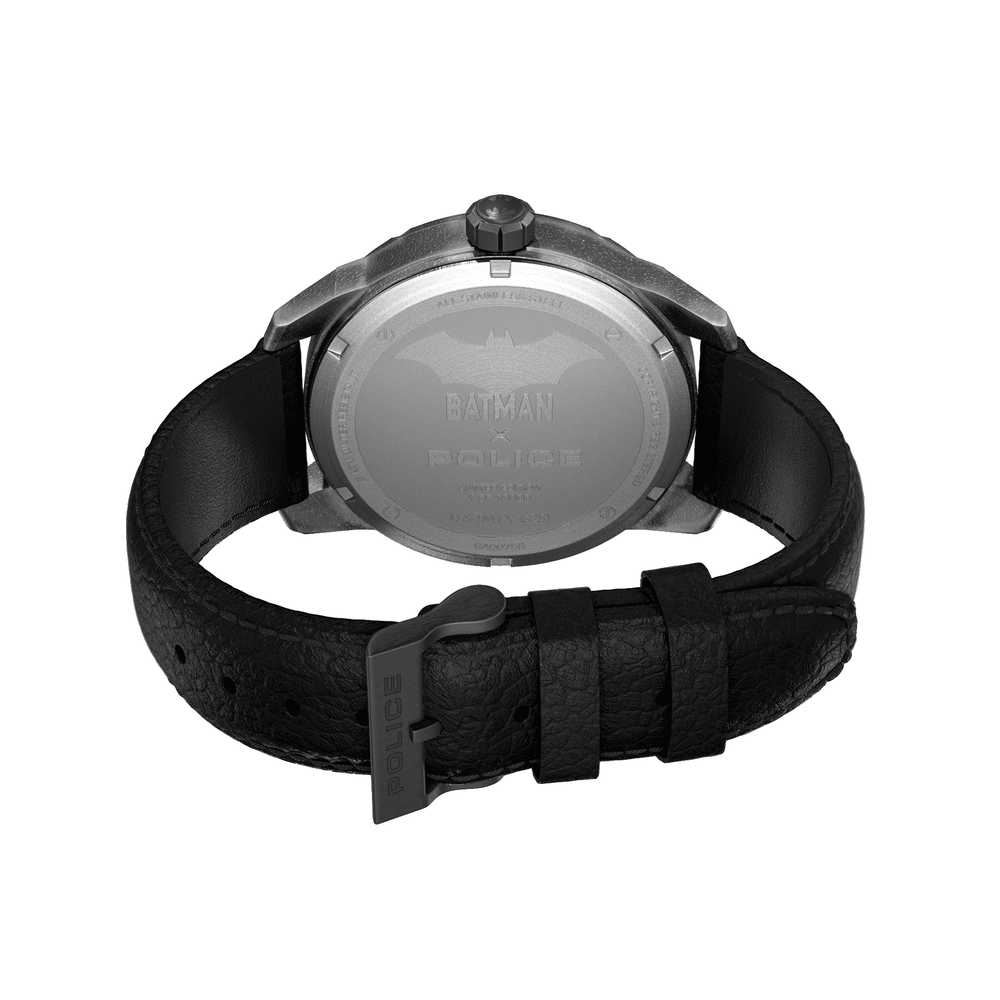 Police Men's Black Metal/Leather Watch | Pewga0075501 by i-watch