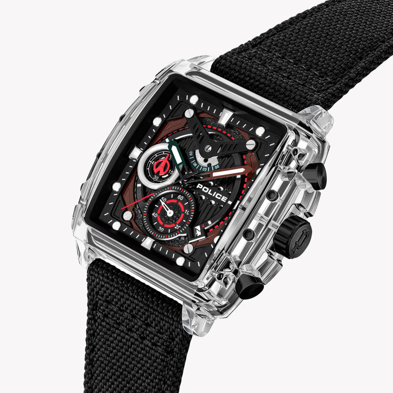 Police Men's Fabric/Black, Transparent/Multicolor | Pewgc00770x0 by i-watch