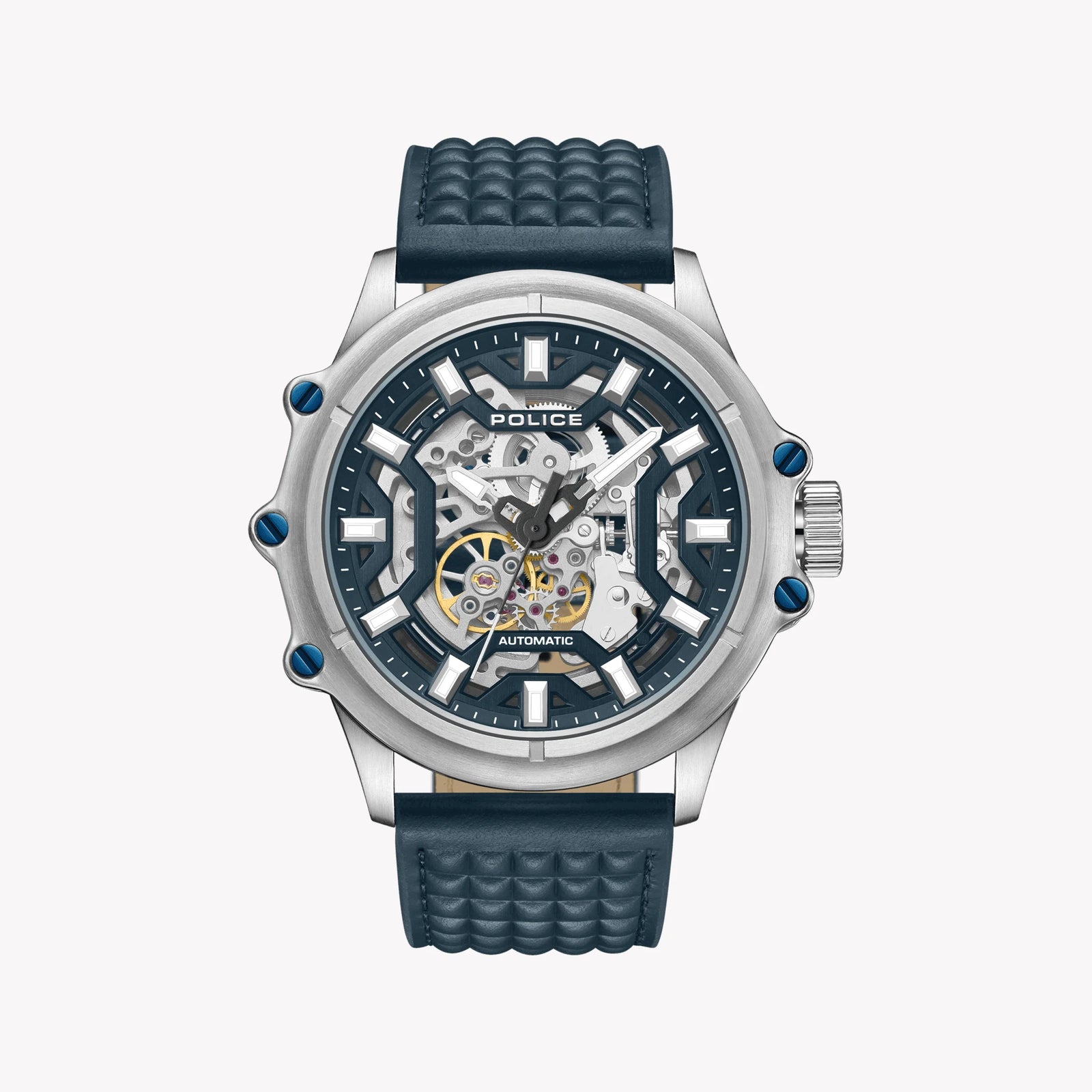 POLICE Men's Automatic Watch, Stainless Steel/Blue | PEWGE1601803 by i-watch