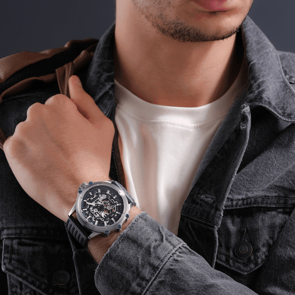 POLICE Men's Automatic Watch, Stainless Steel/Blue | PEWGE1601803