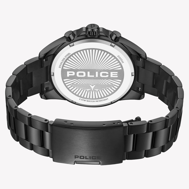 Police Burbank Men's Multi Function Black Dial Watch