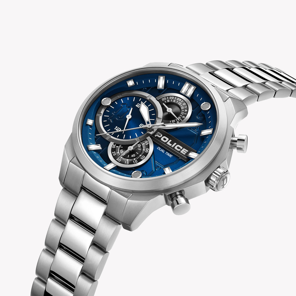 POLICE Men's Stainless Steel Blue Dial Watch | PEWGK0039207