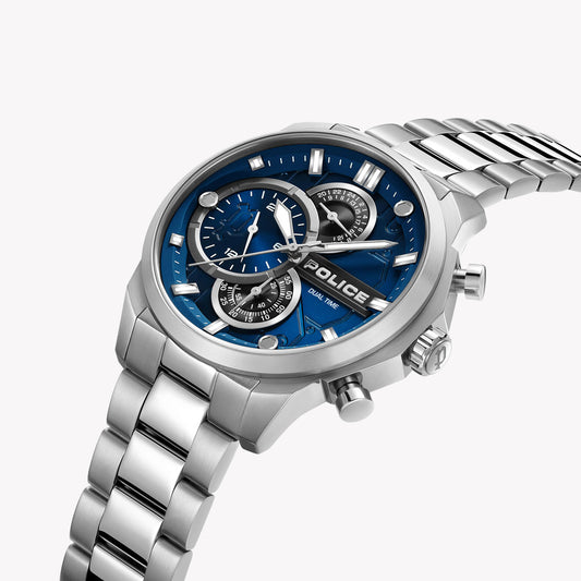 POLICE Men's Stainless Steel Blue Dial Watch | PEWGK0039207