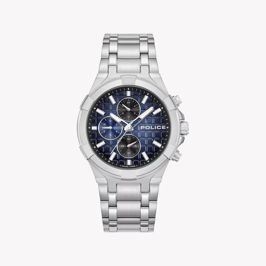 POLICE Men's Stainless Steel Blue & Black Watch | PEWGK0082004