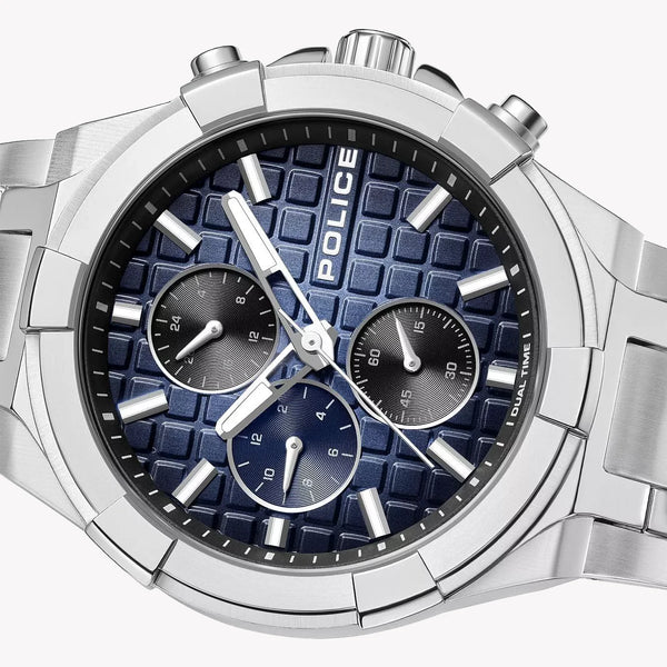 POLICE Men's Stainless Steel Blue & Black Watch | PEWGK0082004 by i-watch