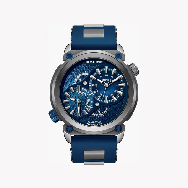 Police Men's Stainless Steel, Dark Blue/Grey | Pewgm0071803 by i-watch