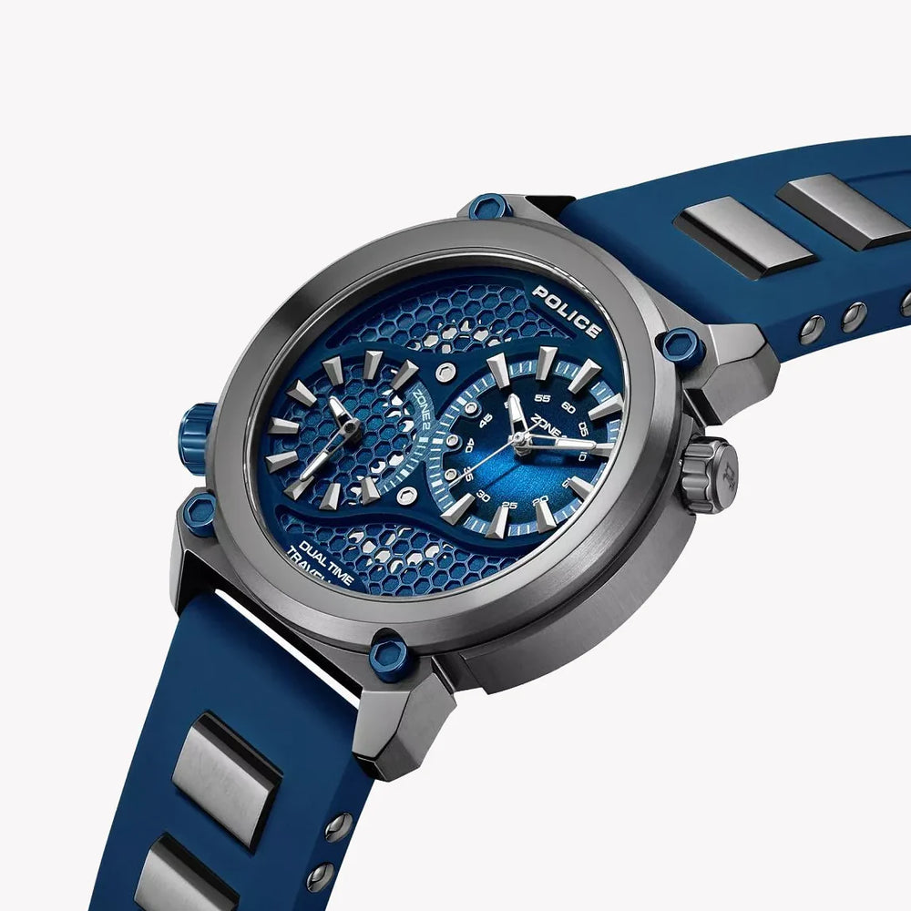 Police Men's Stainless Steel, Dark Blue/Grey | Pewgm0071803 by i-watch