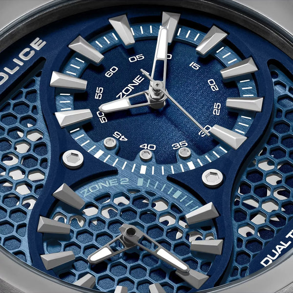 Police Men's Stainless Steel, Dark Blue/Grey | Pewgm0071803 by i-watch