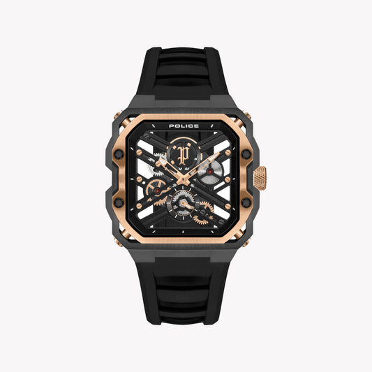 Police Men's Rose Gold & Multicolor Silicone Watch | Pewgm0072002