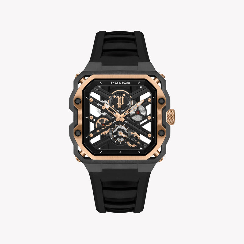 Police Men's Rose Gold & Multicolor Silicone Watch | Pewgm0072002 by i-watch