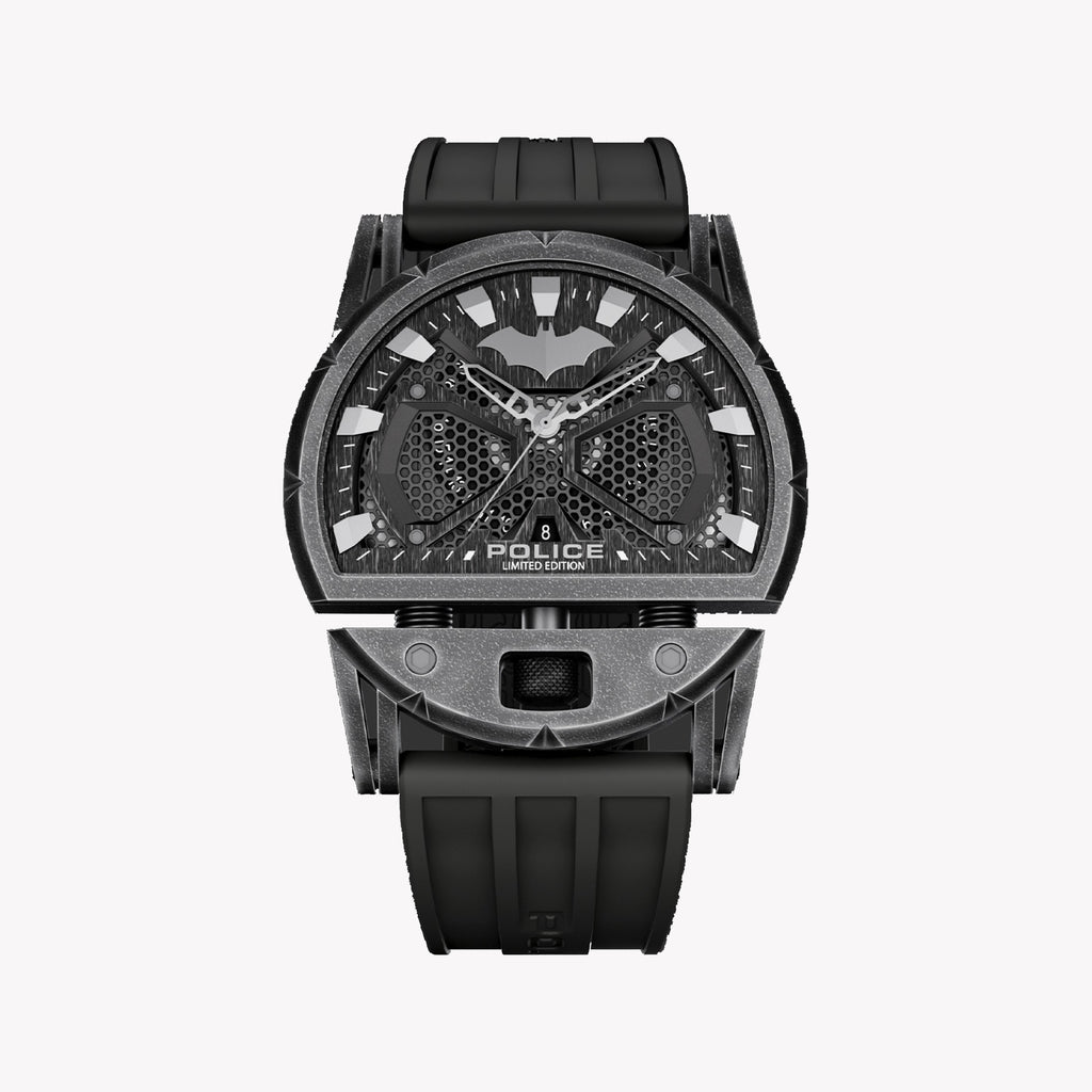 POLICE Men's Grey Silicone Watch, Stainless Steel | PEWGN0075401