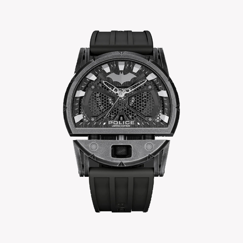 POLICE Men's Grey Silicone Watch, Stainless Steel | PEWGN0075401 by i-watch