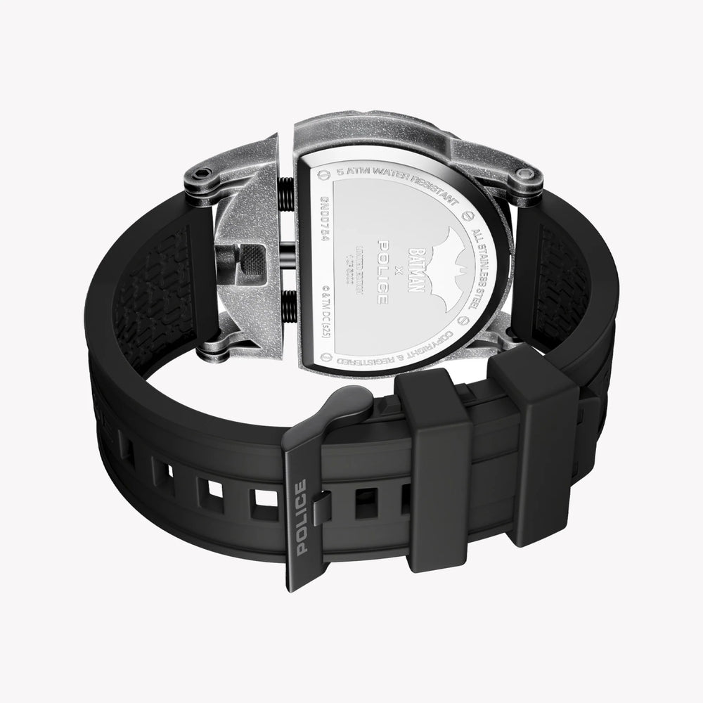 POLICE Men's Grey Silicone Watch, Stainless Steel | PEWGN0075401 by i-watch