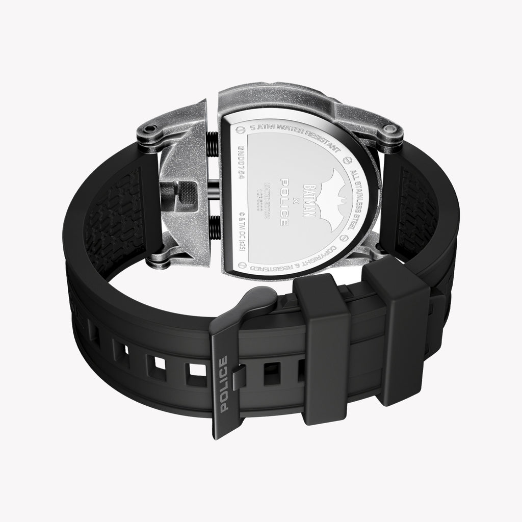 POLICE Men's Grey Silicone Watch, Stainless Steel | PEWGN0075401