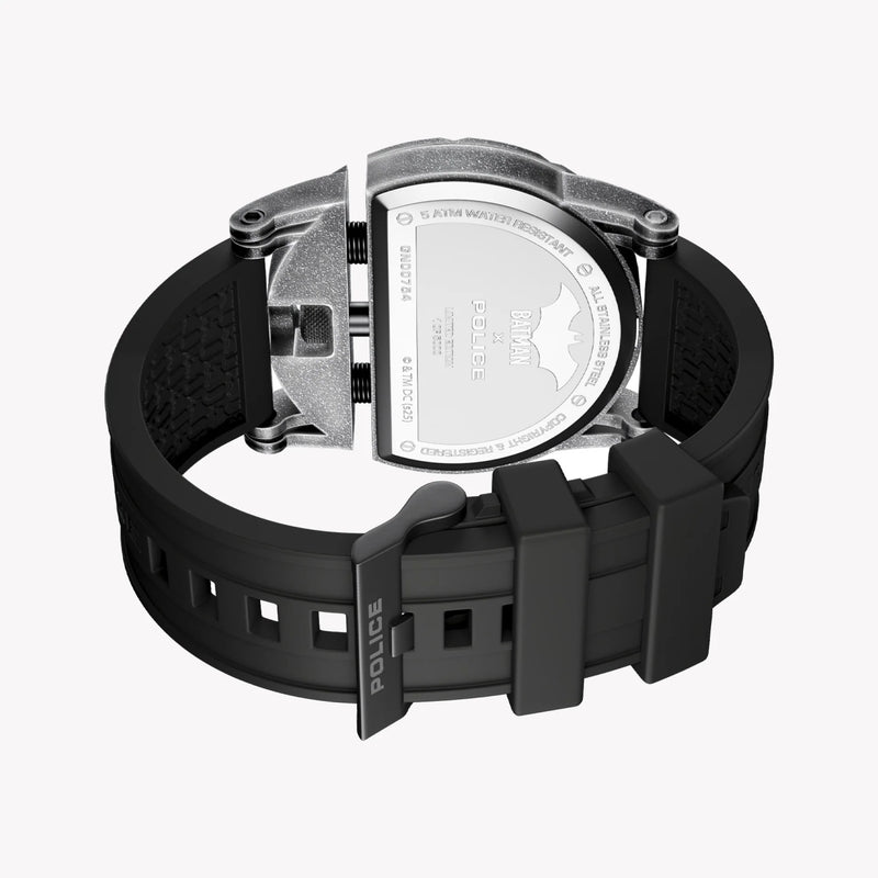 POLICE Men's Grey Silicone Watch, Stainless Steel | PEWGN0075401 by i-watch