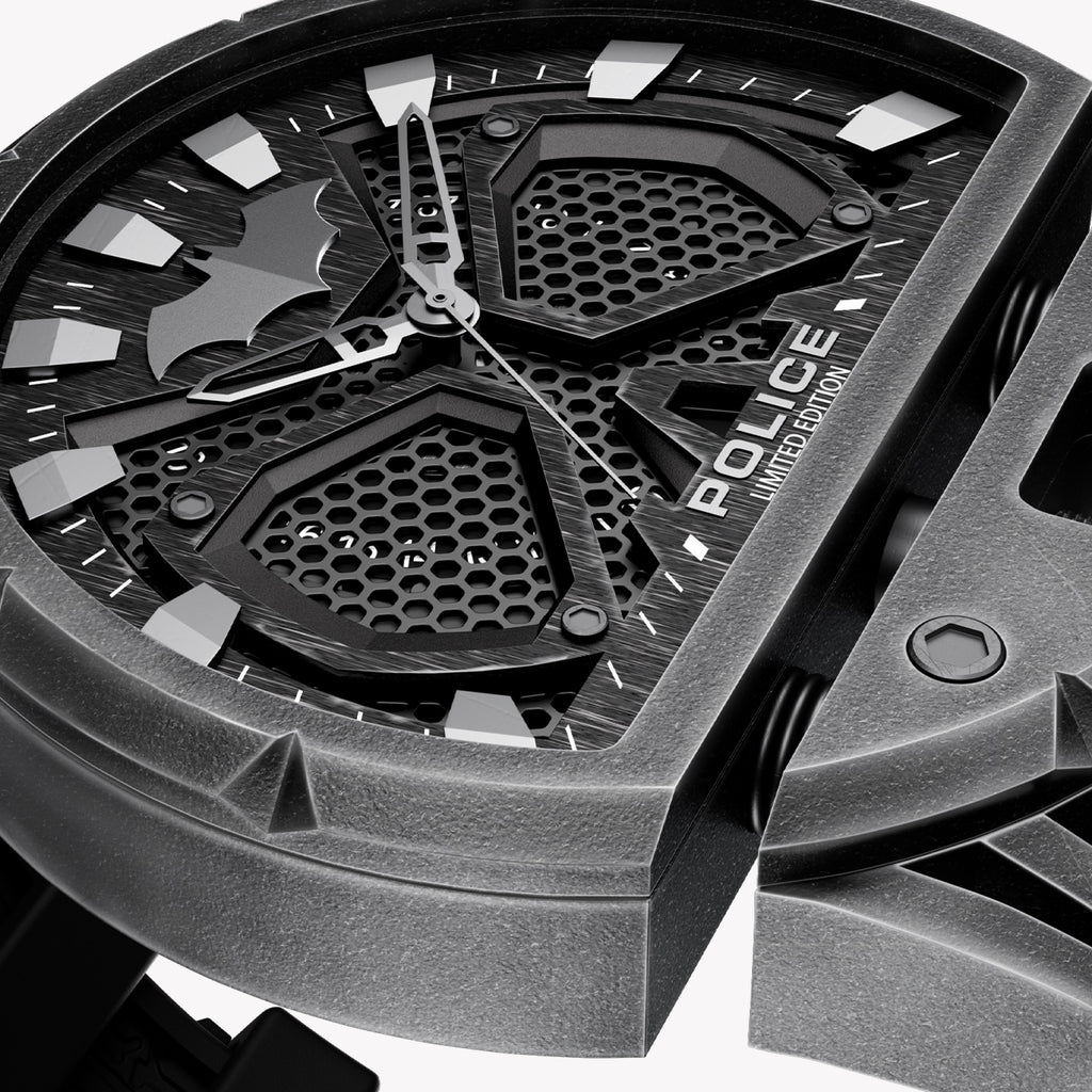 POLICE Men's Grey Silicone Watch, Stainless Steel | PEWGN0075401