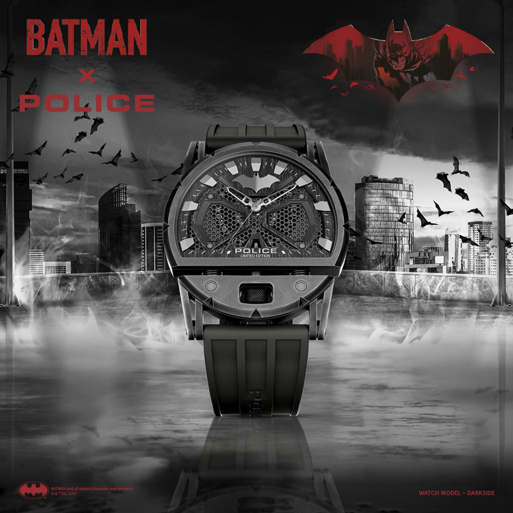 POLICE Men's Grey Silicone Watch, Stainless Steel | PEWGN0075401