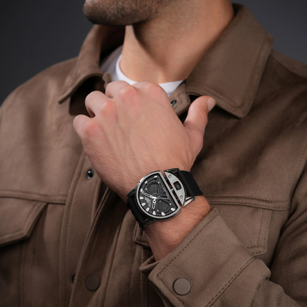 POLICE Men's Grey Silicone Watch, Stainless Steel | PEWGN0075401 by i-watch