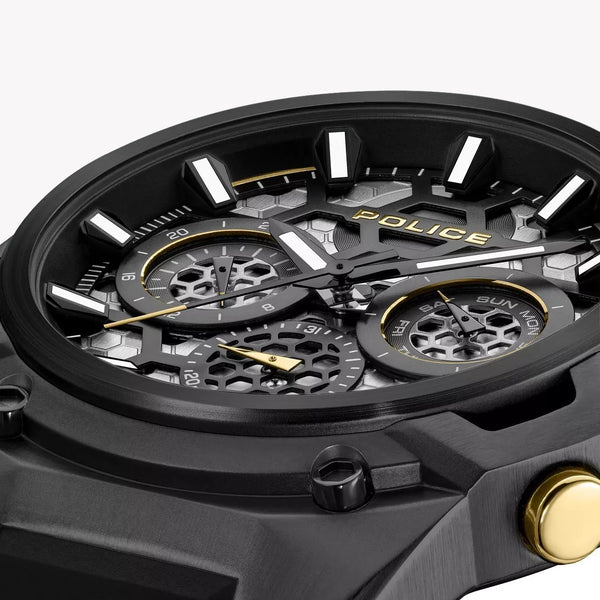 Police Men's Black Stainless Steel Watch | Pewgq0071901