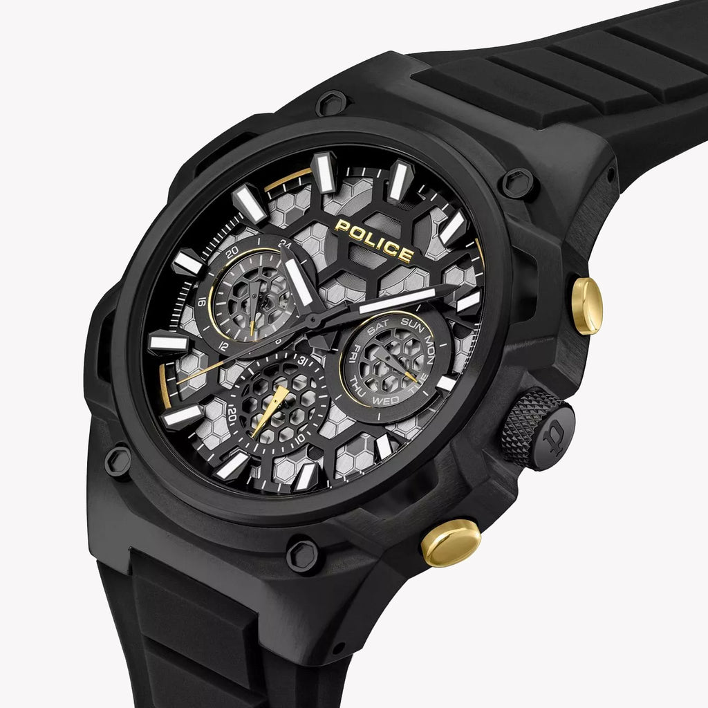 Police Men's Black Stainless Steel Watch | Pewgq0071901