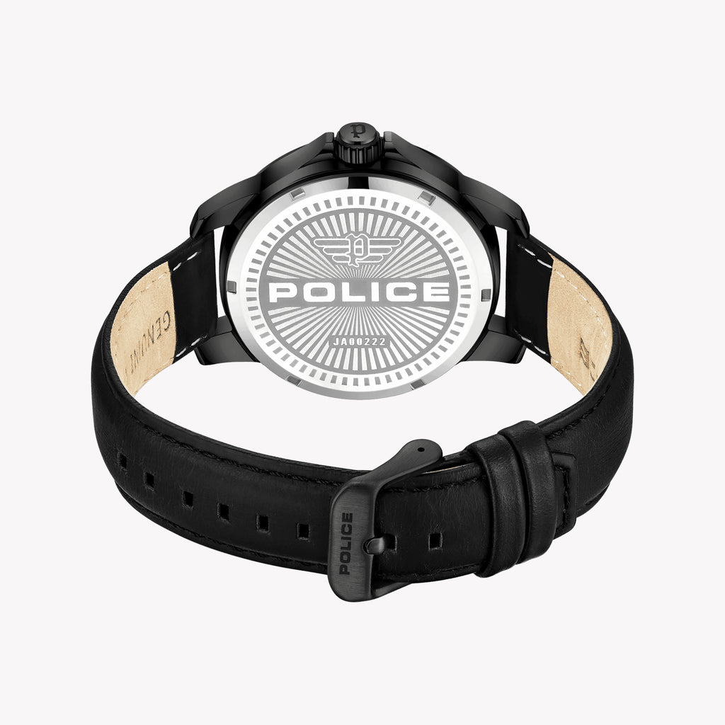 Police Men's Black Stainless Steel & Multicolor Watch | Pewja0022201