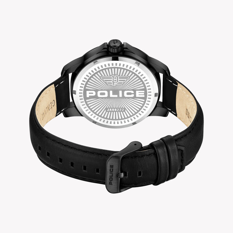 Police Men's Black Stainless Steel & Multicolor Watch | Pewja0022201 by i-watch