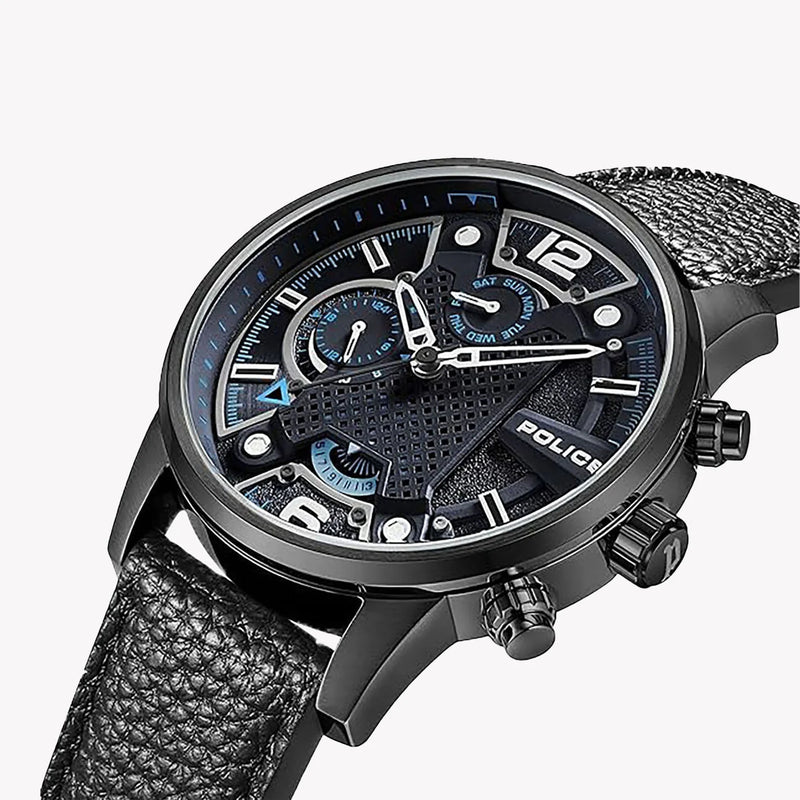 Police Men's Quartz Watch, Black Stainless Steel | Pewjf2203306 by i-watch