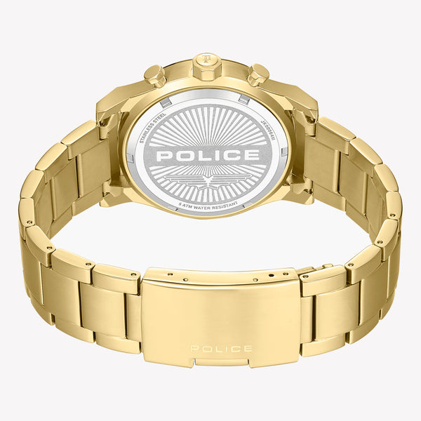 Police Knotty Gold Stainless Steel Analog Quartz Watch For Men PEWJK0006404M