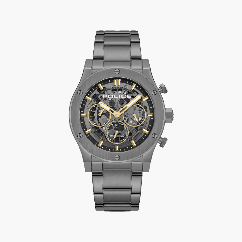 Police Knotty Gunmetal Skeleton Dial Men's Watch PEWJK0006407M