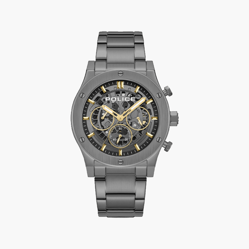 Police Knotty Gunmetal Skeleton Dial Men's Watch PEWJK0006407M