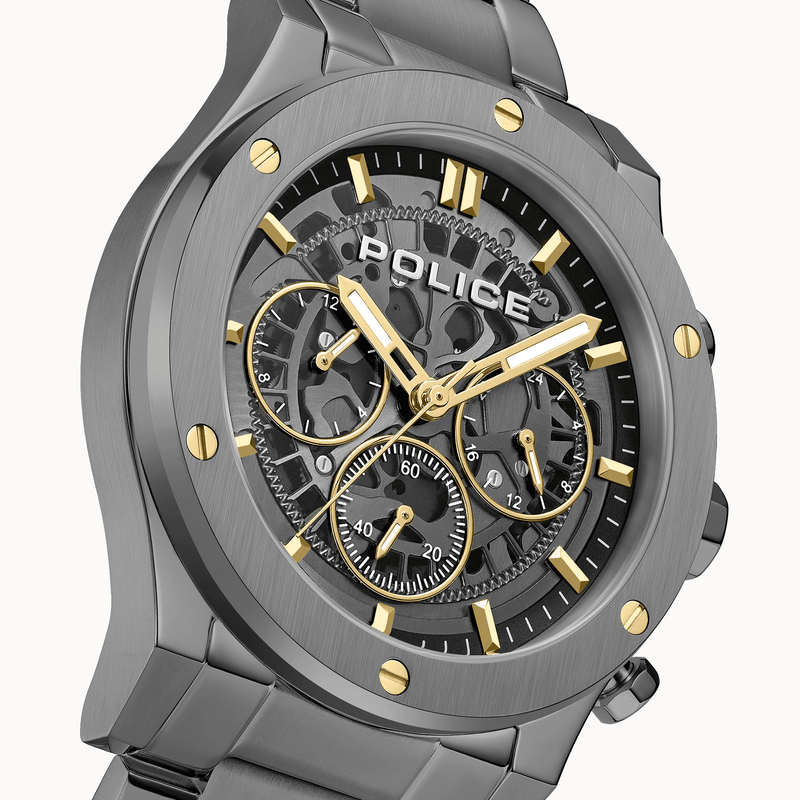 Police Knotty Gunmetal Skeleton Dial Men's Watch PEWJK0006407M