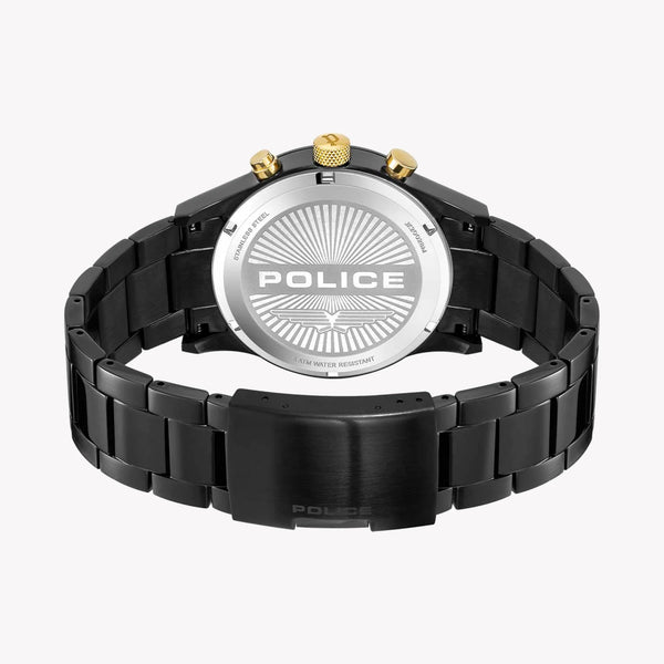 POLICE Men's Black Steel Watch, Black Stainless Steel | PEWJK2002802M
