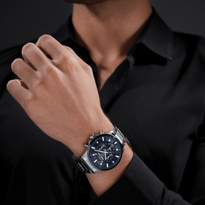 Police Kismet Chronograph Navy Blue Dial Men's Watch PEWJK2195140M