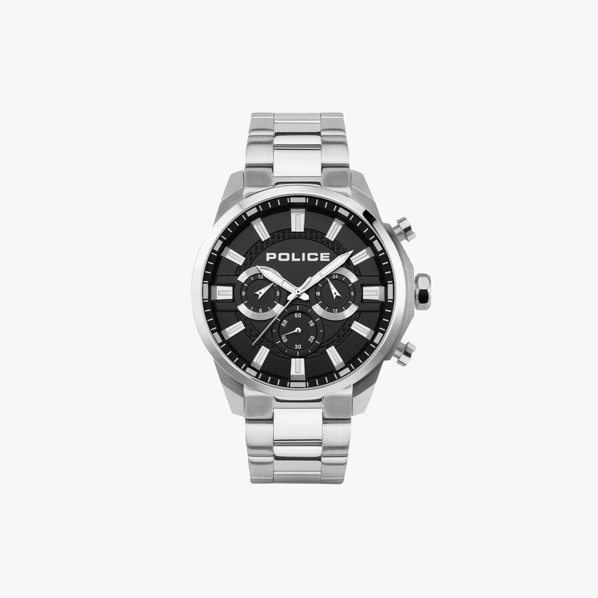 POLICE Men's Silver & Black Quartz Watch | Model PEWJK2204201M