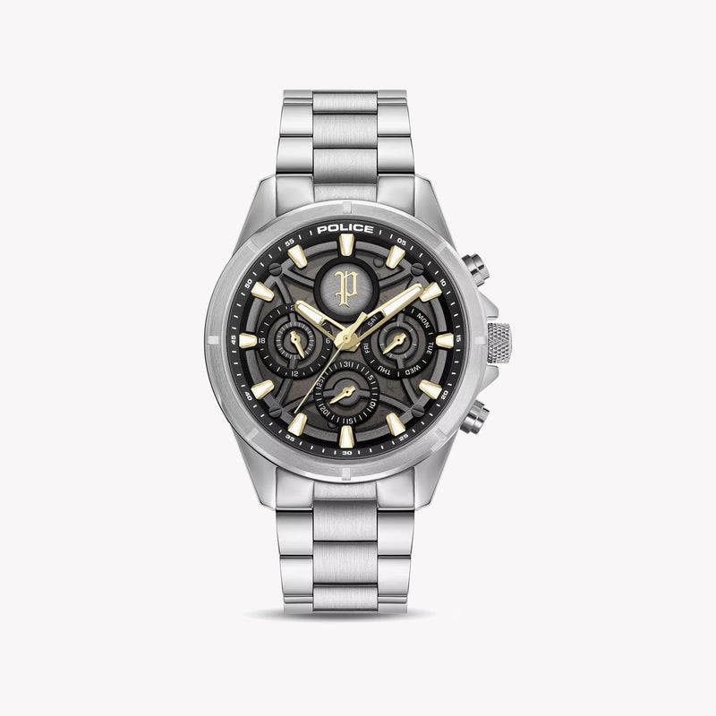 POLICE Men's Stainless Steel Quartz Watch, Black Dial | PEWJK2227814 by i-watch