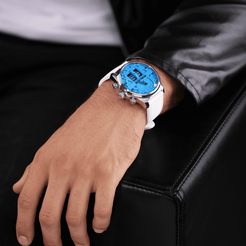 Police Men's Multicolor Quartz Watch, Stainless Steel/Silicone | Pewjm0006506 by i-watch