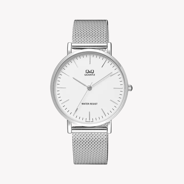 Q&Q Men's Silver Men's Watch, White Dial | QA20J201Y