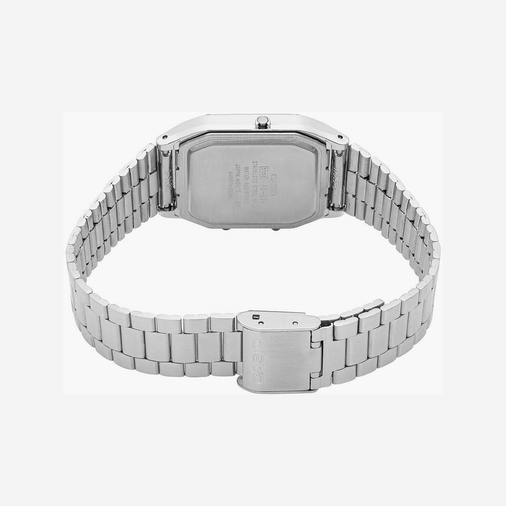 Casio Aq-230a-7dmq Elegant Timepiece - Versatile Silver Stainless Steel Dress Watch For All Occasions by i-watch