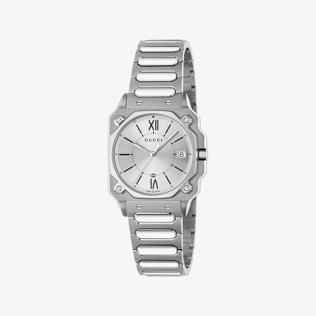 GUCCI YA166504 Men's Quartz Watch - Refined Silver Aesthetic-i-Watch