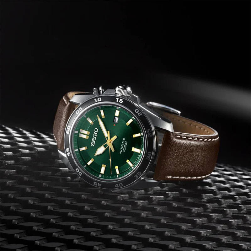 Seiko Men's Silver Watch, Green Dial | Ska791p1 by i-watch