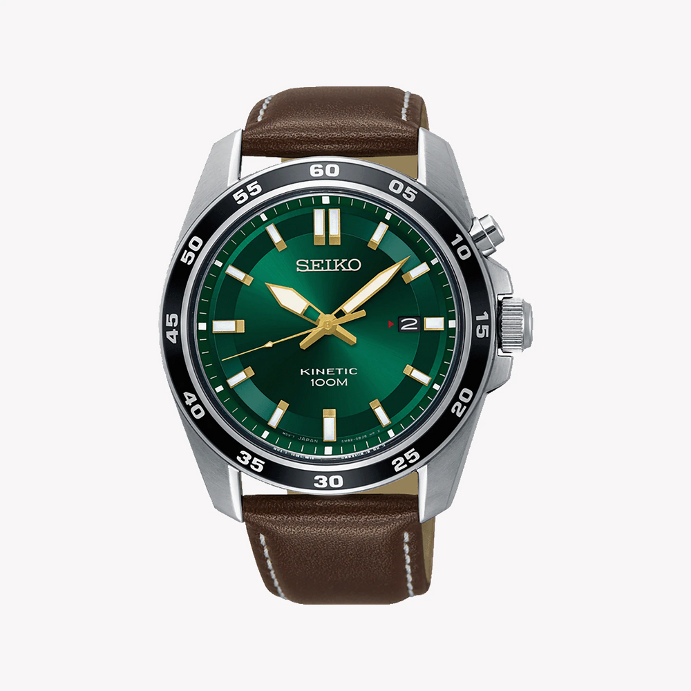 Seiko Men's Silver Watch, Green Dial | Ska791p1 by i-watch