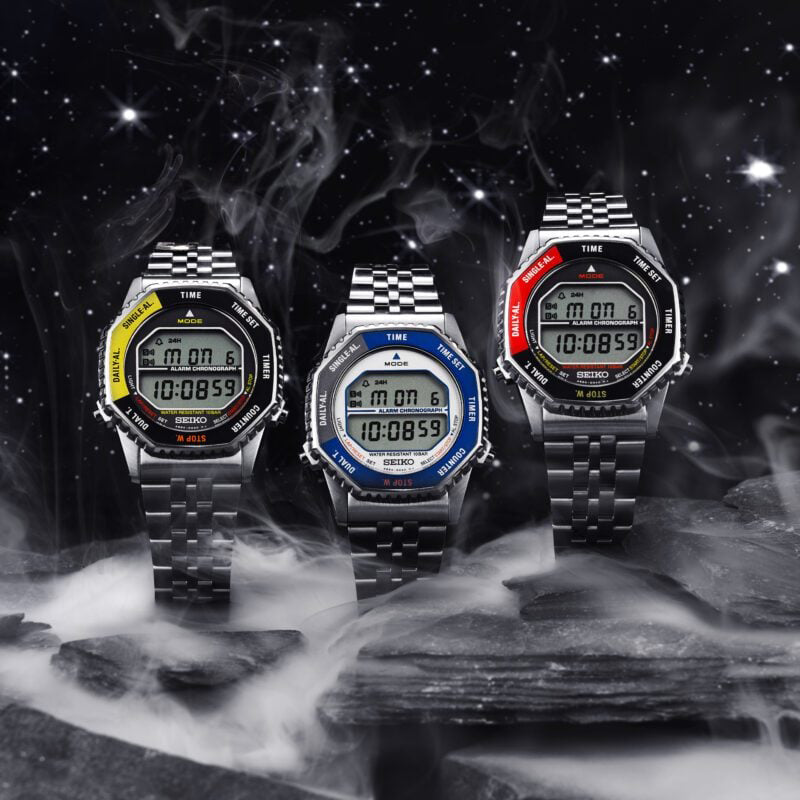 Seiko Rotocall SMGG19P1 Digital Quartz Watch in Red & Black
