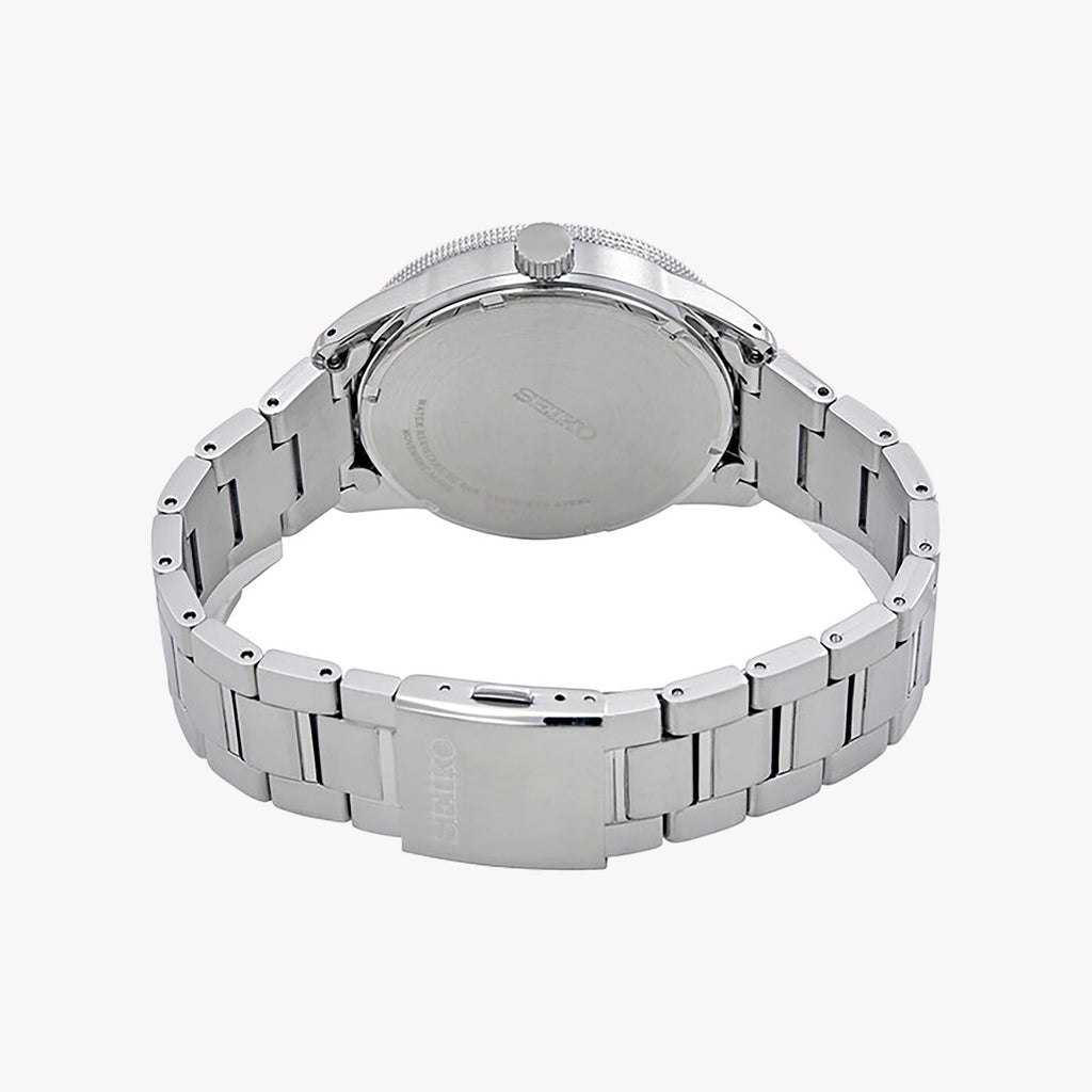 SEIKO Men's Stainless Steel Black Dial Watch | SNE471P1