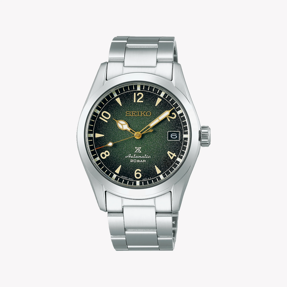 SEIKO Men's Stainless Steel Green Dial Automatic Watch | SPB155J1 by i-watch