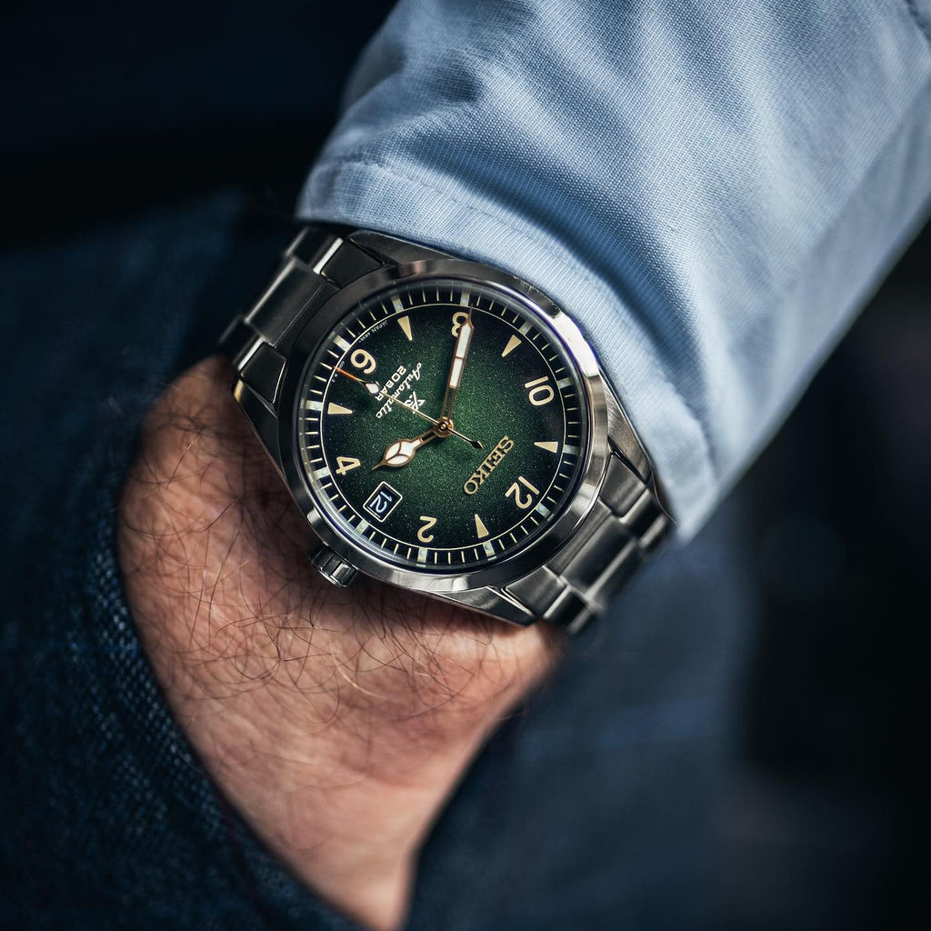 SEIKO Men's Stainless Steel Green Dial Automatic Watch | SPB155J1