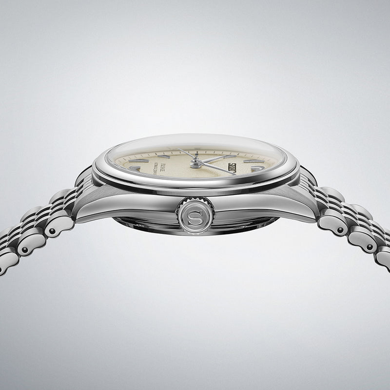 Montre homme Seiko PreSage argentée, cadran blanc | Spb463j1
