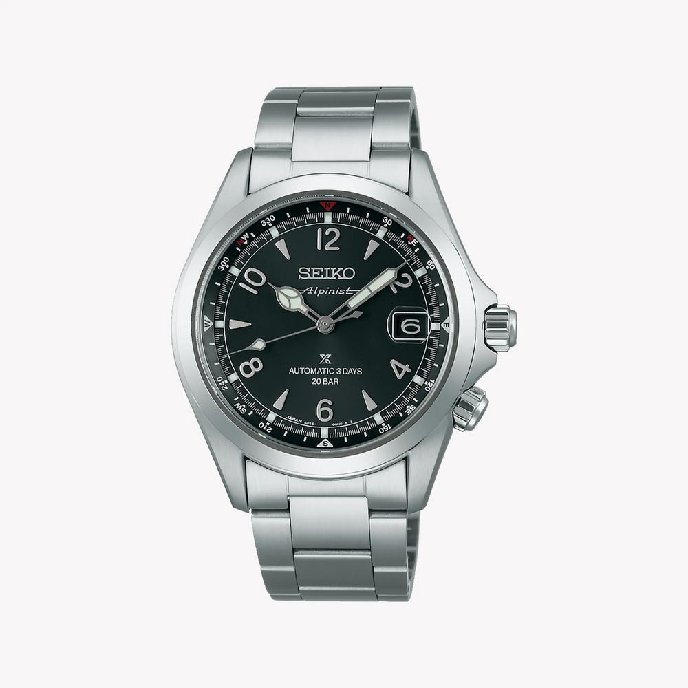SEIKO Men's Stainless Steel Black Dial Watch | SPB505J1 by i-watch