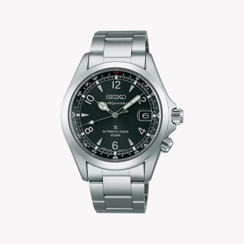 SEIKO Men's Stainless Steel Black Dial Watch | SPB505J1 by i-watch